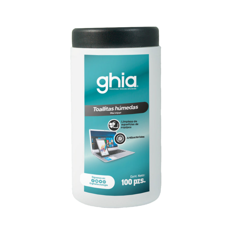 TOALLITAS HUMEDAS LIMPIADORAS GHIA 100 PZS PROTECCION ANTIBACTERIAL TOALLITAS HUMEDAS LIMPIADORAS GHIA 100 PZS PROTECCION ANTIBACTERIAL